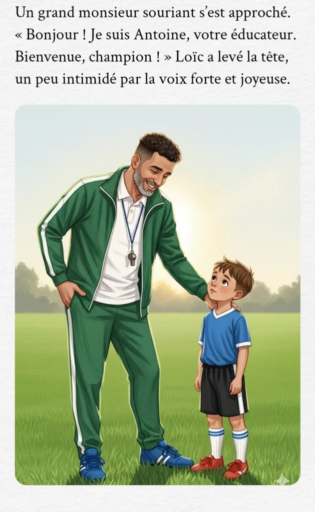 Les autres enfants déjà à l’aise pendant l’échauffement