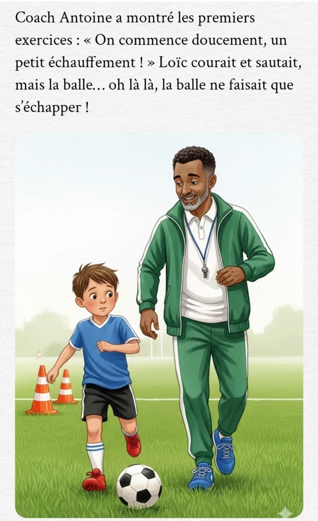 Un coach encourage les plus jeunes lors du premier entraînement