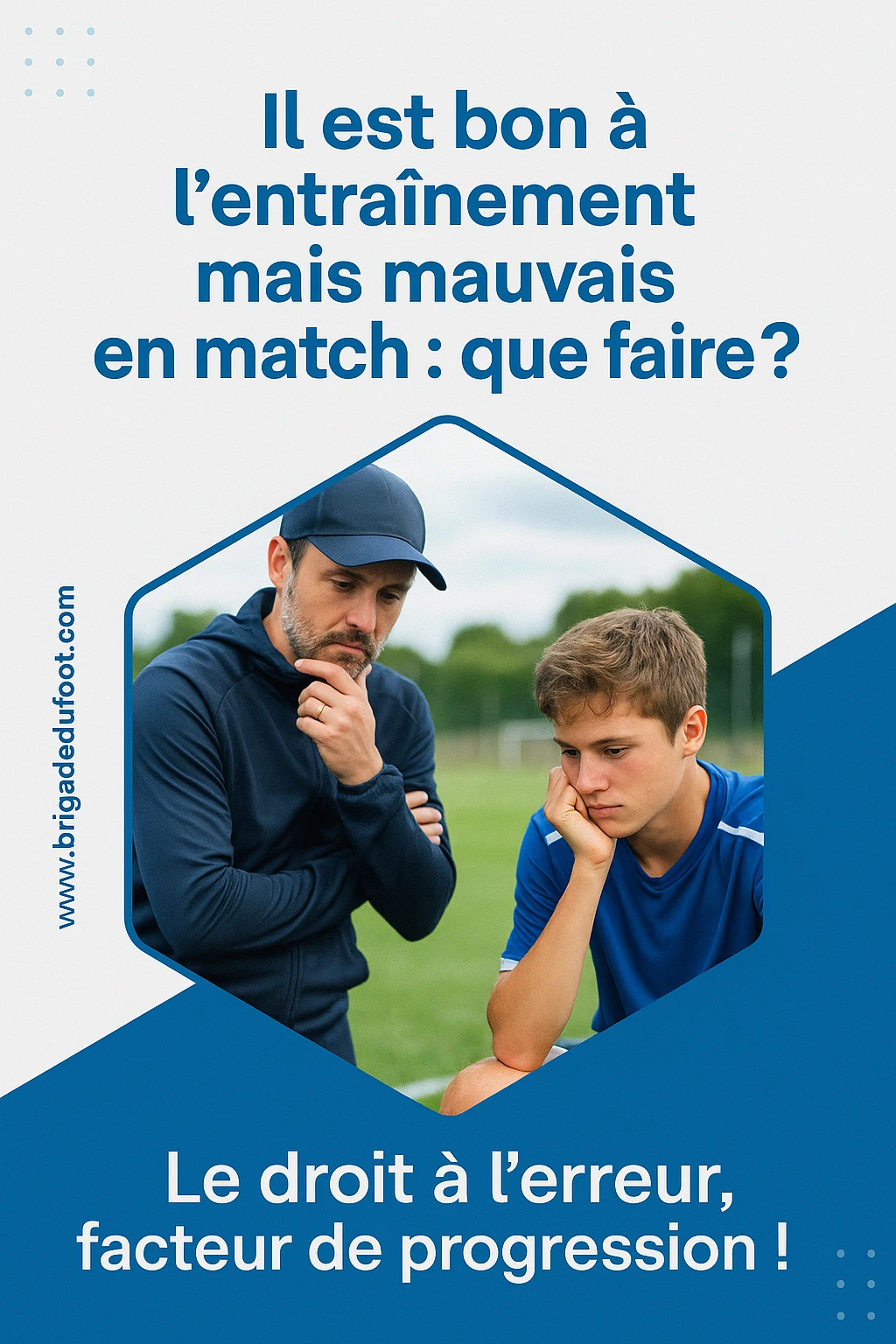Coach et joueur amateur en discussion : droit à l’erreur, facteur de progression