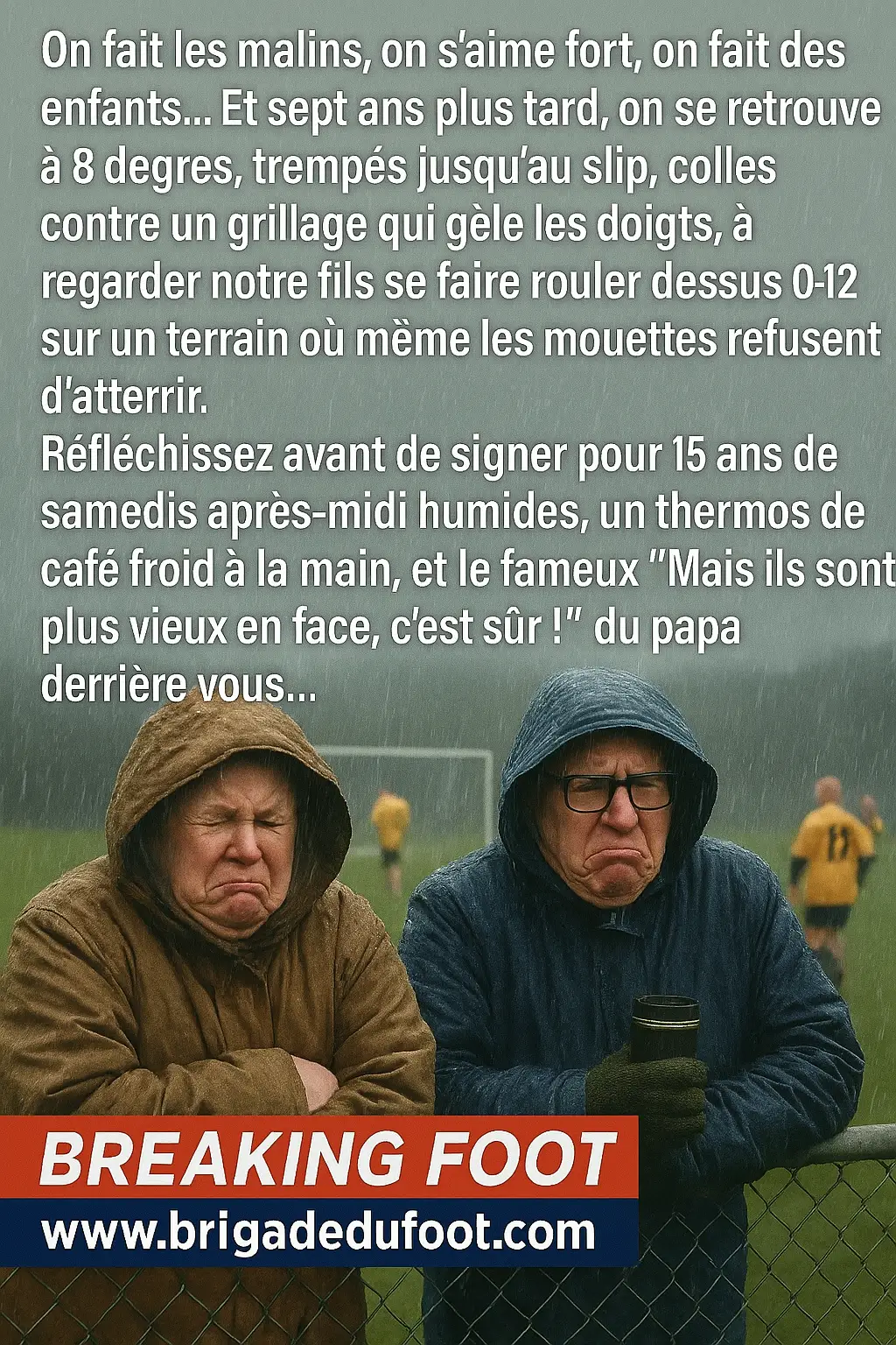 Image drôle du foot amateur – Le regard qui dit tout image drôle foot amateur – regard typique d’un coach ou parent sur le bord du terrain