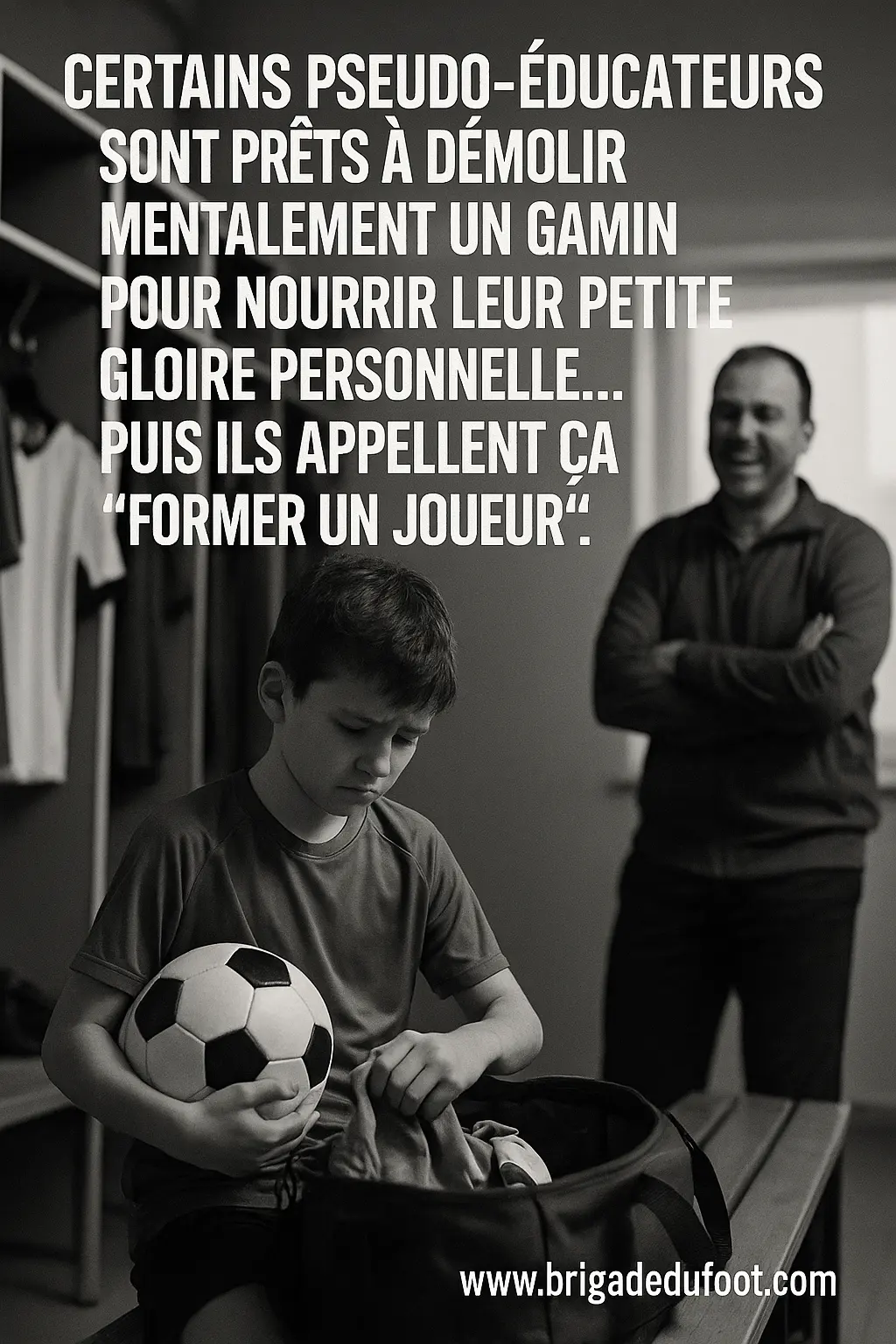Enfant foot amateur et éducateur toxique