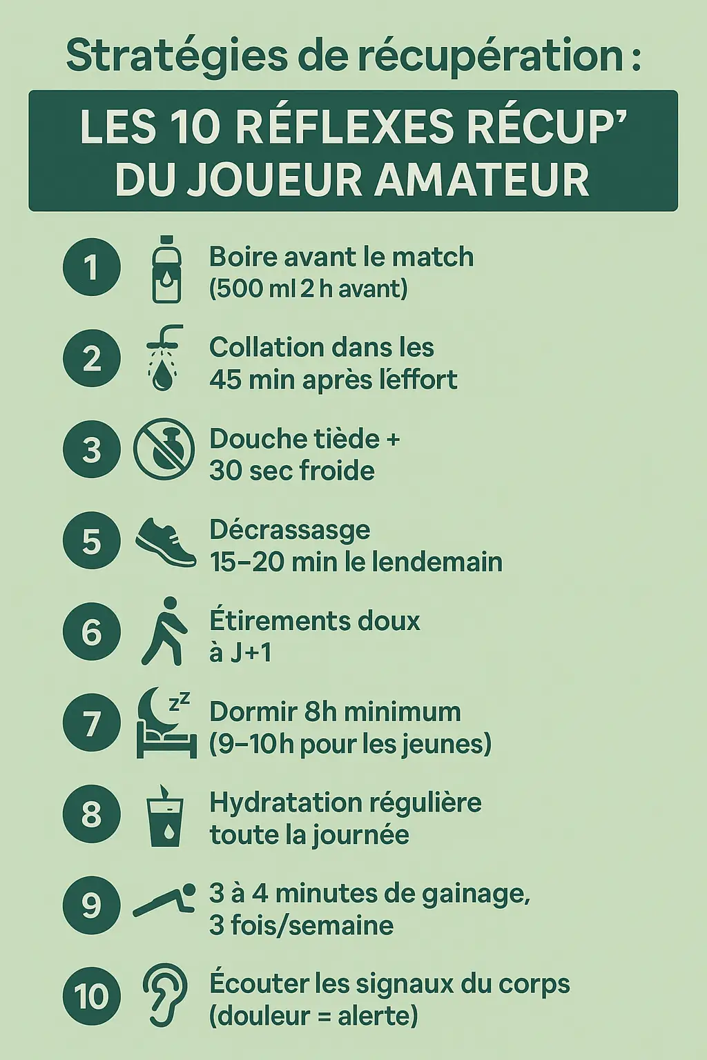 récupération foot amateur protocole