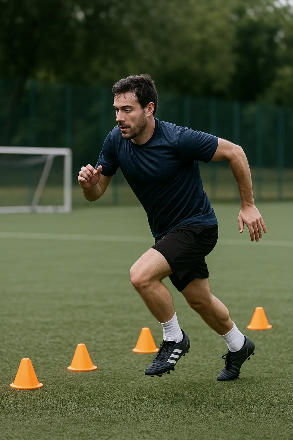 Test VAMEVAL – plots alignés et protocole sur terrain de football amateur