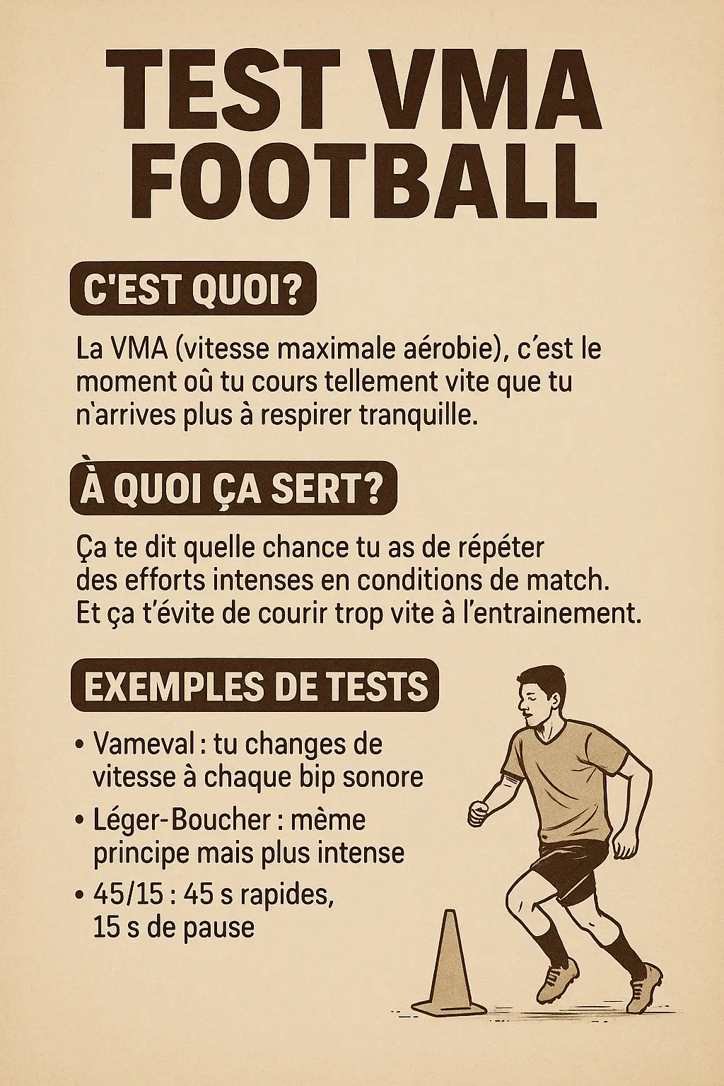 Test VMA football amateur – illustration joueur