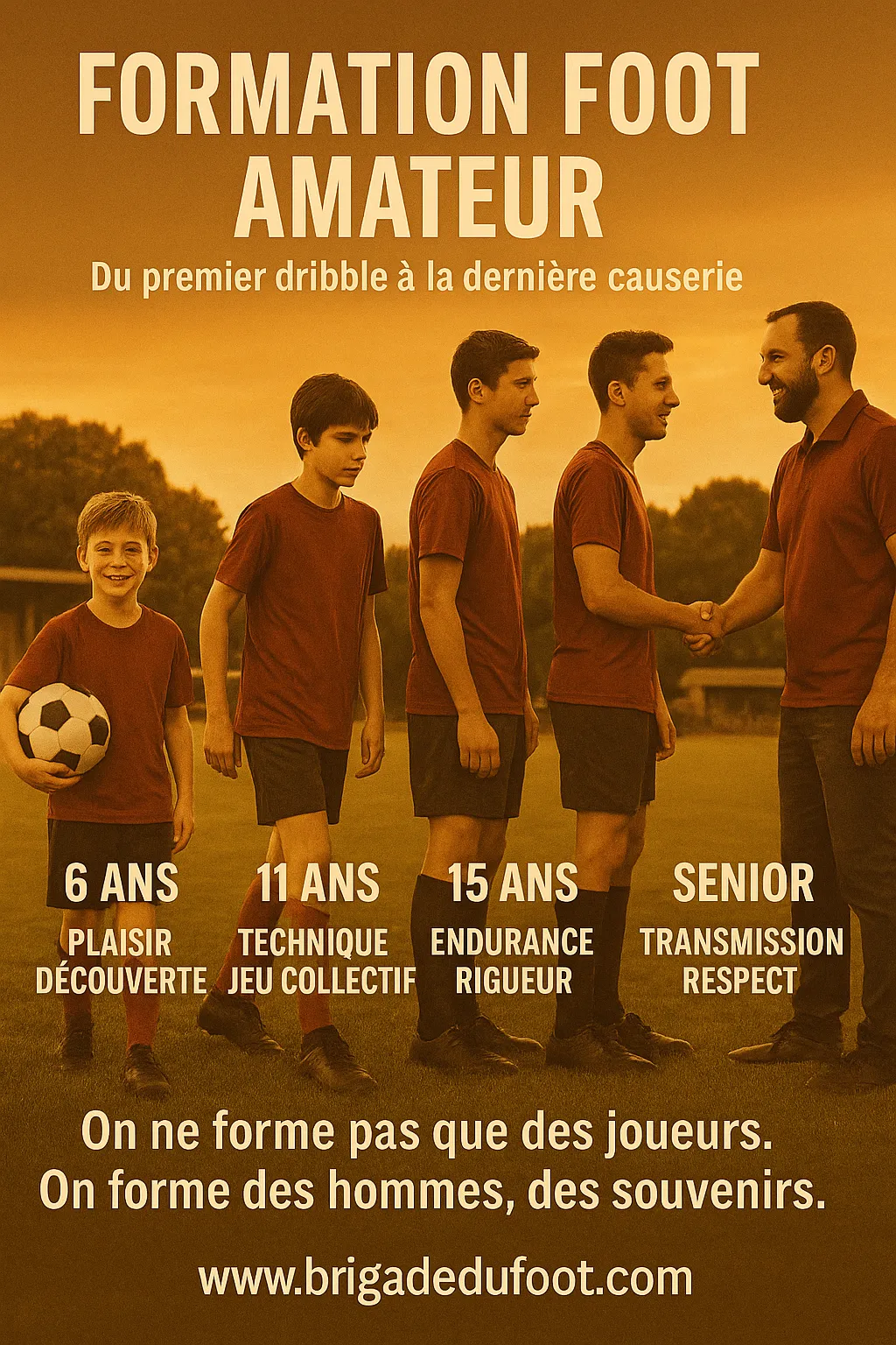 Formation football amateur : du premier dribble à la dernière causerie