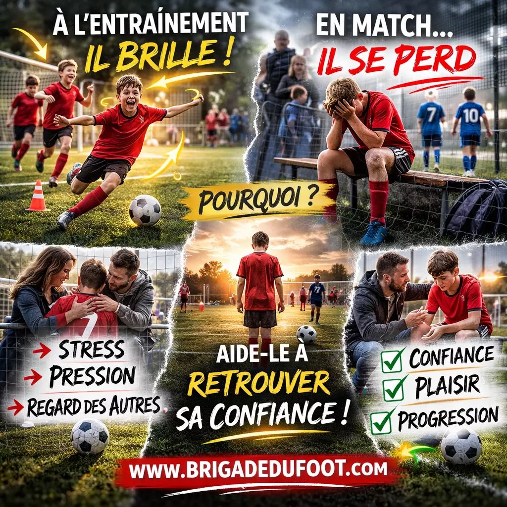 Article de football amateur – Bon à l’entraînement, mais mauvais en match, reponses et solutions – Brigade du Foot