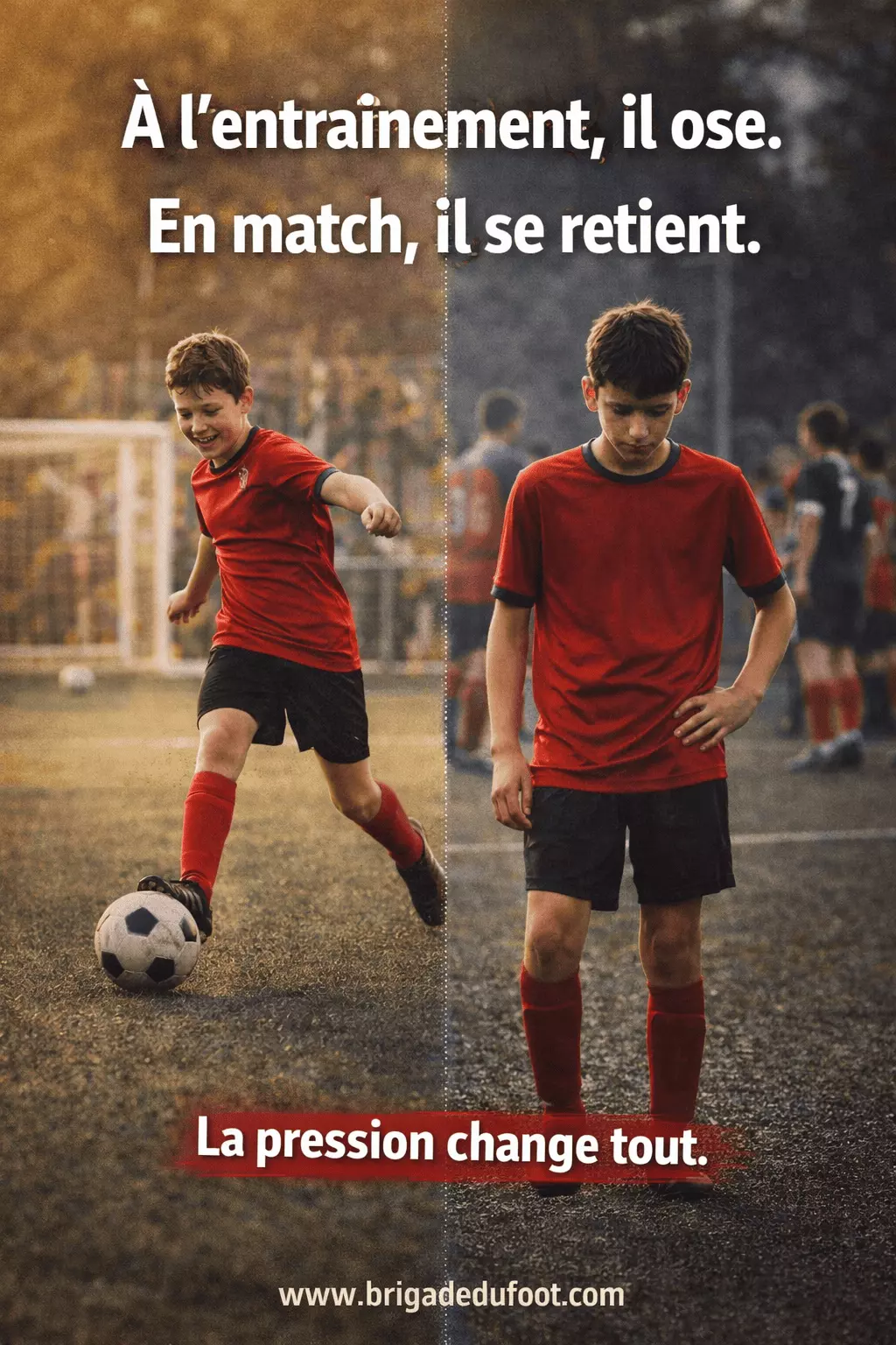 Article de football amateur – Bon à l’entraînement, mais mauvais en match, reponses et solutions – Brigade du Foot