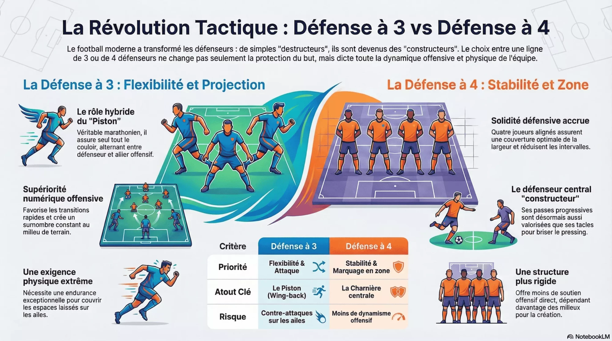 Duel défensif et interception en football